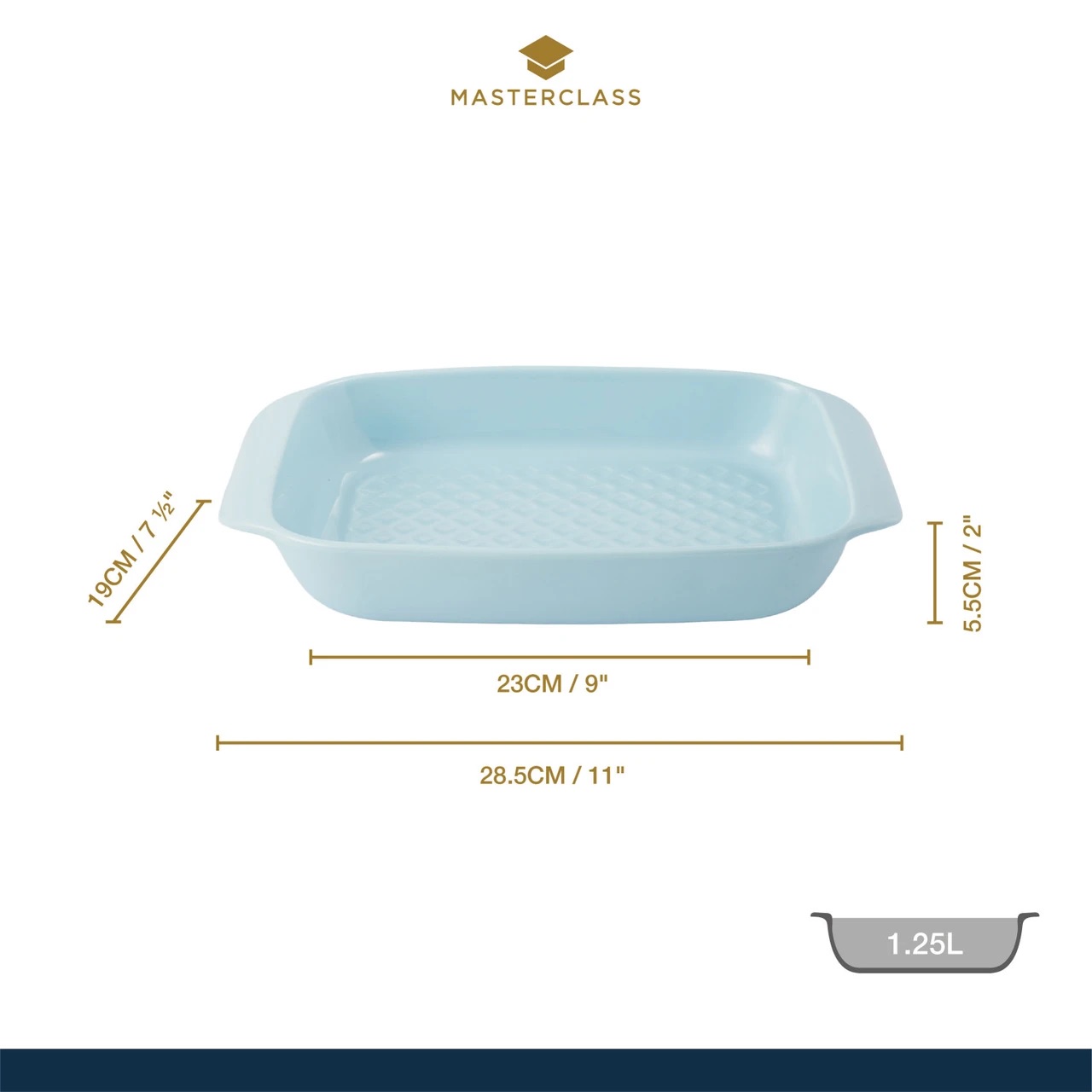 Zapékací mísa MasterClass 23 x 19 cm pastelově modrá8